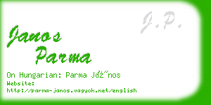 janos parma business card